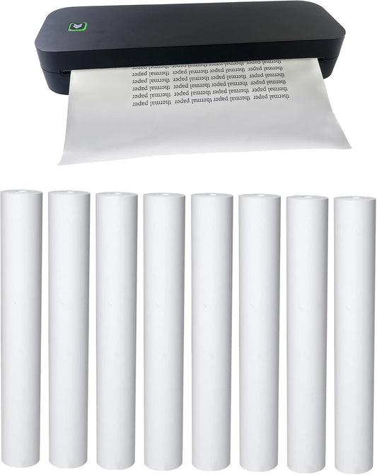 BPS BPA Free, 8 Rolls, Thermal Printer Paper 8.5X11 Letter Size, Rolled. for Aixiqee, , GUTHERREN, Jadens, Gloryang, Peripage, Munbyn, Hprt, Phomemo, Other Printers(Lasting 3 Years)