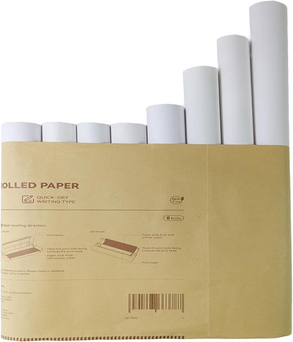 BPS BPA Free, 8 Rolls, Thermal Printer Paper 8.5X11 Letter Size, Rolled. for Aixiqee, , GUTHERREN, Jadens, Gloryang, Peripage, Munbyn, Hprt, Phomemo, Other Printers(Lasting 3 Years)